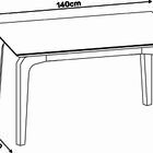 Mesa De Jantar Retangular  Dalia 140 X 90 Cm  6 Lugares Tampo