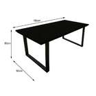 Mesa De Jantar Retangular Abrevitta Preta 180 Cm