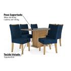 Mesa De Jantar Retangular Acerola 6 Cadeiras Kappesberg - Fr