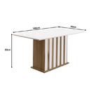 Mesa De Jantar Retangular Amália Carvalho E Off White 160 Cm