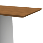 Mesa De Jantar Retangular Angra 120 Cm Imbuia Base Off White