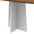 Mesa De Jantar Retangular Angra 135 Cm Imbuia Base Off White