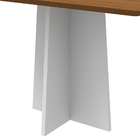 Mesa De Jantar Retangular Angra 160 Cm Imbuia Base Off White