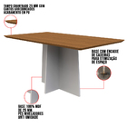 Mesa De Jantar Retangular Angra 160 Cm Imbuia Base Off White