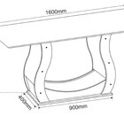 Mesa De Jantar Retangular Anne 160x80cm Com 6 Cadeiras Dalas