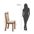 Mesa De Jantar Retangular Anne 160x80cm Com 6 Cadeiras Dalas