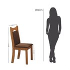 Mesa De Jantar Retangular Anne 160x80cm Com 6 Cadeiras Dalas