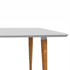 Mesa De Jantar Retangular Antonella 160x90 Cm Branco Pés Retr