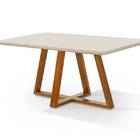 Mesa De Jantar Retangular Bela Luxo Tampo Vidro/mdf 120 Cm Ca