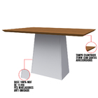 Mesa De Jantar Retangular Bella 120 Cm Imbuia Base Off White