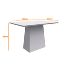 Mesa De Jantar Retangular Bella 120 Cm Imbuia Base Off White