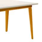 Mesa De Jantar Retangular Brasil Mel E Off White 130 Cm