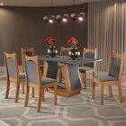 Mesa De Jantar Retangular Buenos Aires Com 6 Cadeiras Dalas