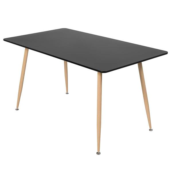 Mesa De Jantar Retangular Clarice 80 X 140 Cm Preto