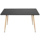 Mesa De Jantar Retangular Clarice 80 X 140 Cm Preto
