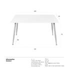Mesa De Jantar Retangular Clarice  80 X 120 Cm Branco
