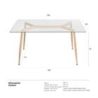 Mesa De Jantar Retangular Clarice Com Tampo De Vidro 80 X 140