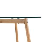 Mesa De Jantar Retangular Clarice Com Tampo De Vidro 80 X 140