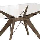 Mesa De Jantar Retangular Cleo Incolor E Freijó 100 Cm