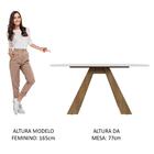 Mesa De Jantar Retangular Com Tampo De Madeira Rustic/branco