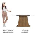Mesa De Jantar Retangular Com Tampo De Madeira Rustic/branco
