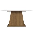 Mesa De Jantar Retangular Com Tampo De Madeira Rustic/branco