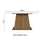 Mesa De Jantar Retangular Com Tampo De Madeira Rustic/branco