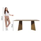 Mesa De Jantar Retangular Com Tampo De Madeira Rustic/crema 5