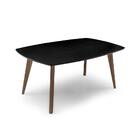 Mesa De Jantar Retangular Com Tampo De Mdf Florencia Preto E