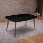 Mesa De Jantar Retangular Com Tampo De Mdf Florencia Preto E