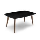 Mesa De Jantar Retangular Com Tampo De Mdf Florencia Preto E