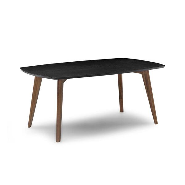 Mesa De Jantar Retangular Com Tampo De Mdf Florencia Preto E