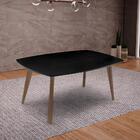 Mesa De Jantar Retangular Com Tampo De Mdf Florencia Preto E