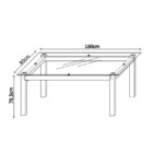 Mesa De Jantar Retangular Com Tampo De Vidro 6 Lugares Tokio