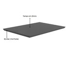 Mesa De Jantar Retangular Com Tampo De Vidro Ágata Carvalho E