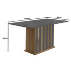 Mesa De Jantar Retangular Com Tampo De Vidro Amália Carvalho