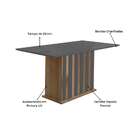 Mesa De Jantar Retangular Com Tampo De Vidro Amália Carvalho