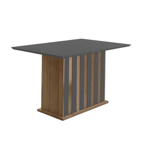 Mesa De Jantar Retangular Com Tampo De Vidro Amália Carvalho