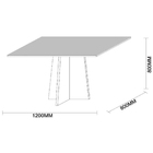 Mesa De Jantar Retangular Com Tampo De Vidro Ana Off White E