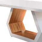 Mesa De Jantar Retangular Com Tampo De Vidro Ane I Off White