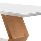 Mesa De Jantar Retangular Com Tampo De Vidro Ane I Off White