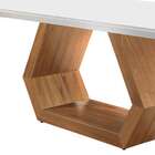 Mesa De Jantar Retangular Com Tampo De Vidro Ane Ii Off White