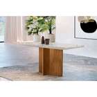 Mesa De Jantar Retangular Com Tampo De Vidro Ane Imbuia E Off