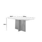 Mesa De Jantar Retangular Com Tampo De Vidro Ane Imbuia E Off