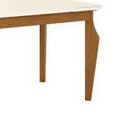 Mesa De Jantar Retangular Com Tampo De Vidro Ávila I Off Whit