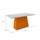 Mesa De Jantar Retangular Com Tampo De Vidro Bárbara Ipê E Of