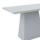 Mesa De Jantar Retangular Com Tampo De Vidro Bárbara Off Whit