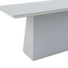 Mesa De Jantar Retangular Com Tampo De Vidro Bárbara Off Whit