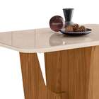 Mesa De Jantar Retangular Com Tampo De Vidro Danielly Ii Off