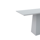 Mesa De Jantar Retangular Com Tampo De Vidro Jasmin Off White